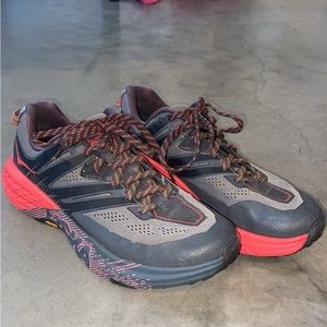 Hoka Red and Black Sneakers Size 8.5 Women’s